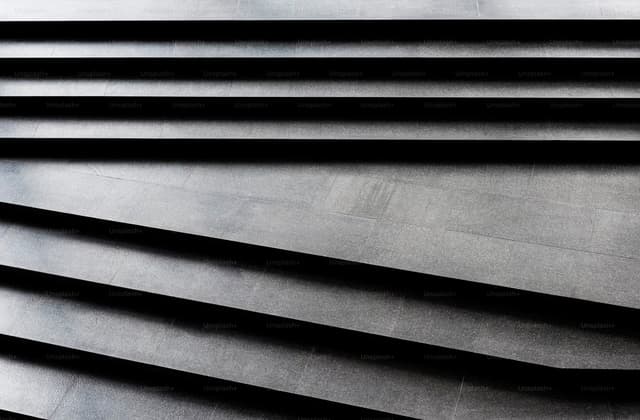 Minimalist black granite staircase